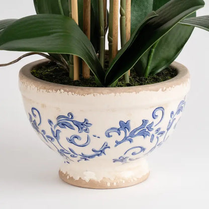 54cm Real Touch Dark Pink Phalaenopsis Orchid in Pot