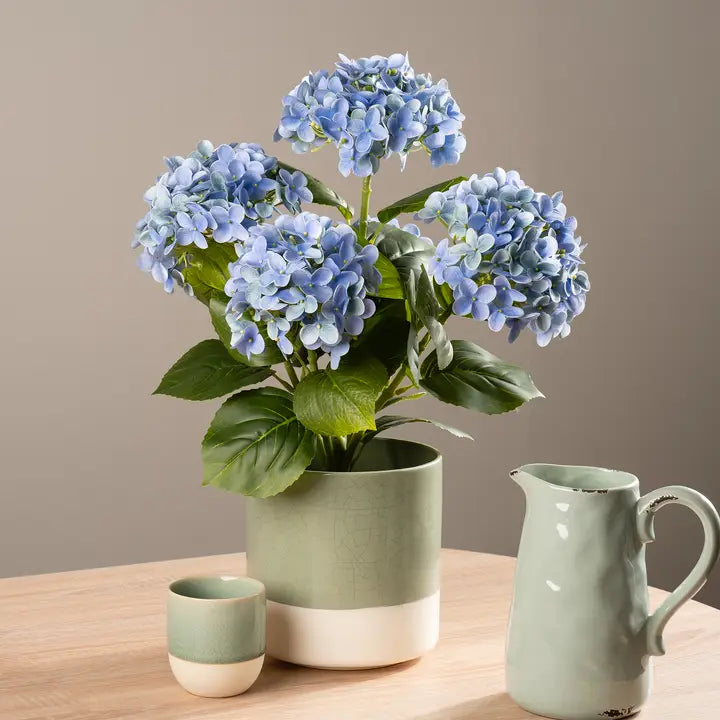 53cm Real Touch Blue Mophead Hydrangea