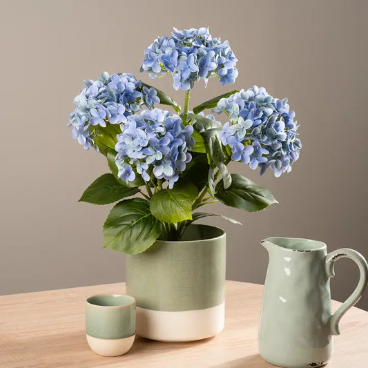 53cm Real Touch Blue Mophead Hydrangea