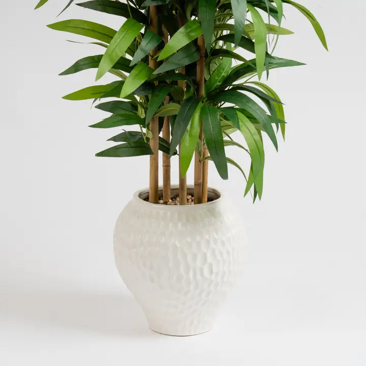 130cm Slimline Bamboo Tree in Dimpled Ceramic Pot