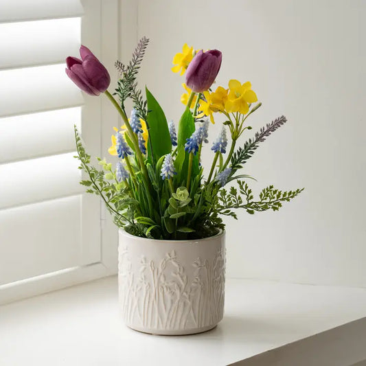 Flowers in Ceramic Pot