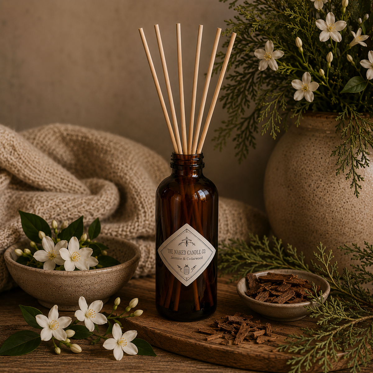 Jasmine & Cedarwood Reed Diffuser