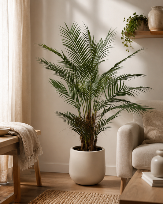 125cm Palm Tree in White Pot
